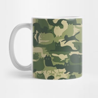 Camouflage Cats Pattern | Green Camo for Cat Lovers Mug